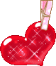 Gif animé coeur suspendu